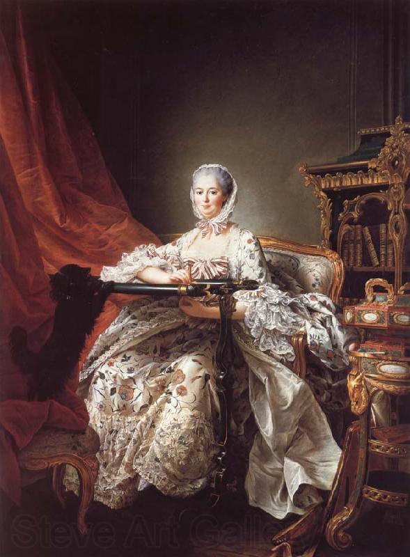 Francois-Hubert Drouais Madame de Pompadour Norge oil painting art